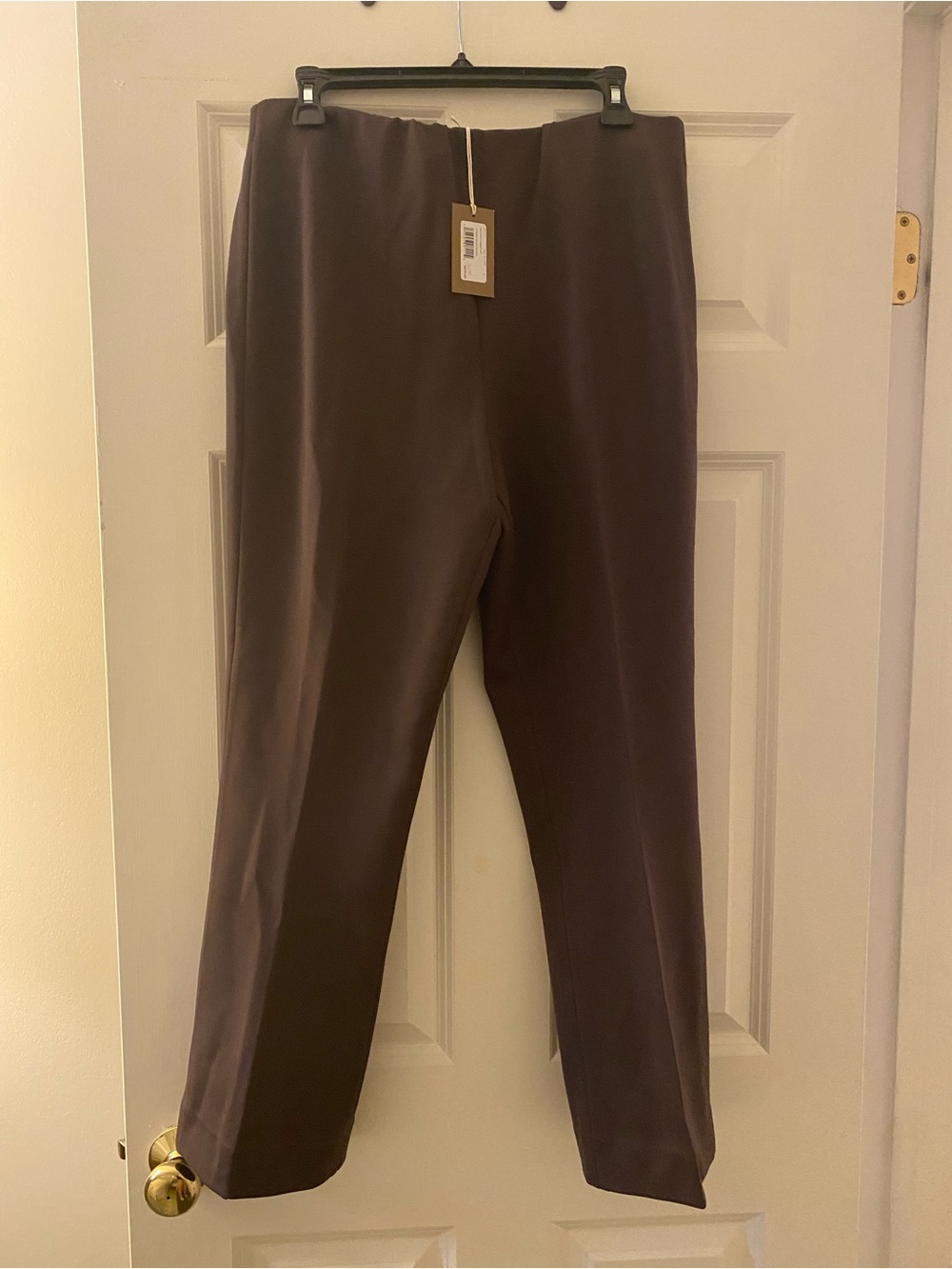 Ann Mashburn Faye flair cropped pants- brown